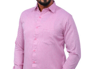 Dutch - Land Men Checkered Casual Orange Shirt ()