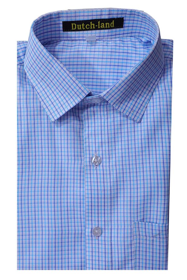 Dutch-Land Men's Casual & Formal Shirt - Checks (Blue-Navy) - Image 4