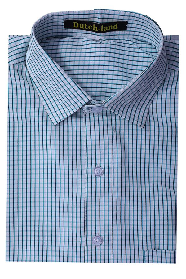 Dutch-Land Men's Casual & Formal Shirt - Checks (Green & Black) - Image 4