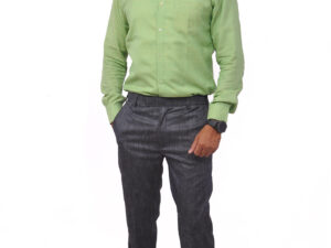 Louise Kollars  Regular Fit Men Grey Polycotton Trousers