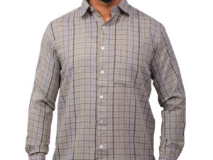 Dutch-Land Men's Casual Shirt - Checks (Light Brown)