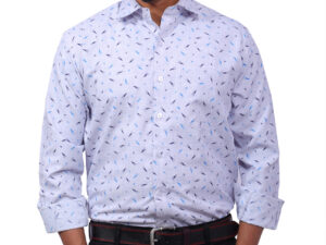 Dutch-Land Men's Casual Shirt - Checks (Grey & Blue)