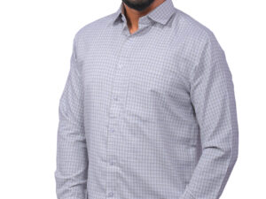 Dutch-Land Men's Casual Shirt - Checks (White & Brown)