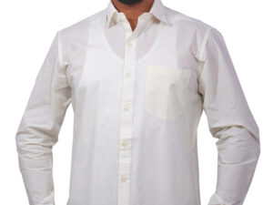 Louise Kollars Men's Casual Shirt 100% Paper Cotton (Cream)